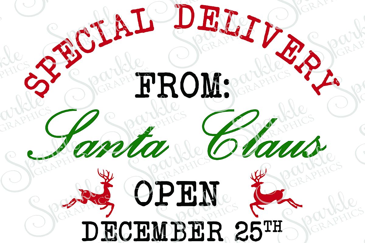 Download Special Delivery Santa Sack File Set | SVG, EPS, DXF, PNG ...