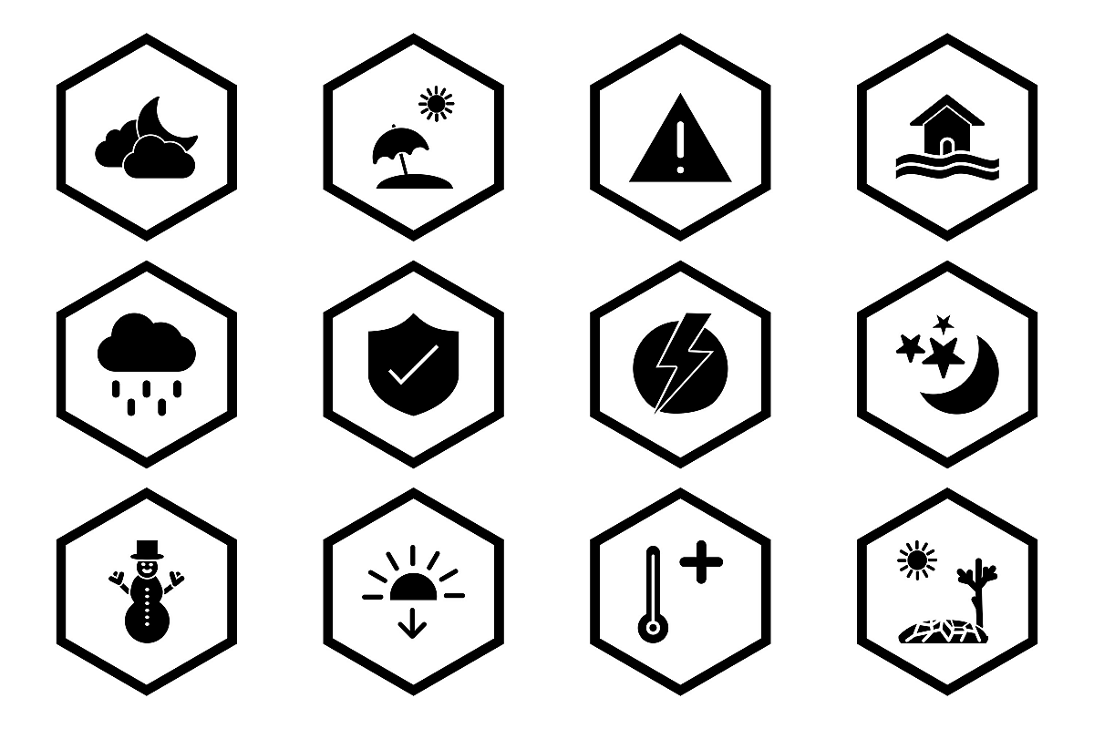 Set Of Weather And Season Icons example image 1