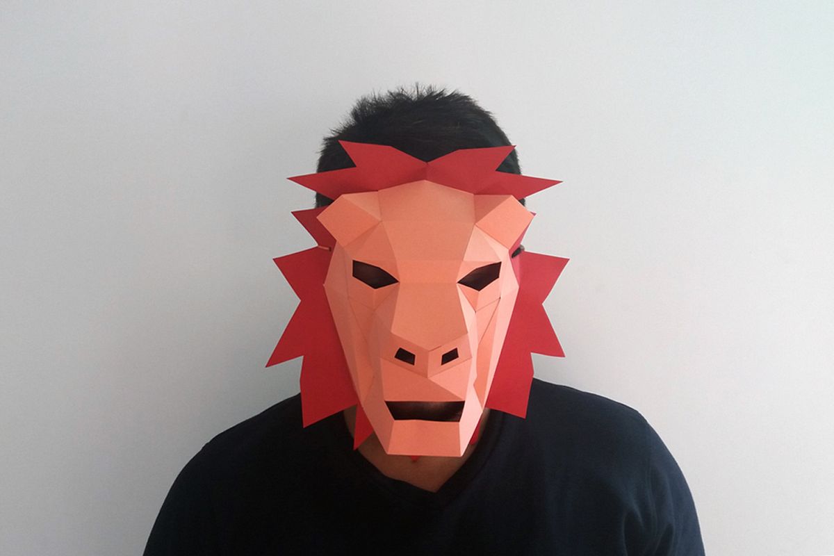 DIY Lion Mask - 3d papercrafts example image 1