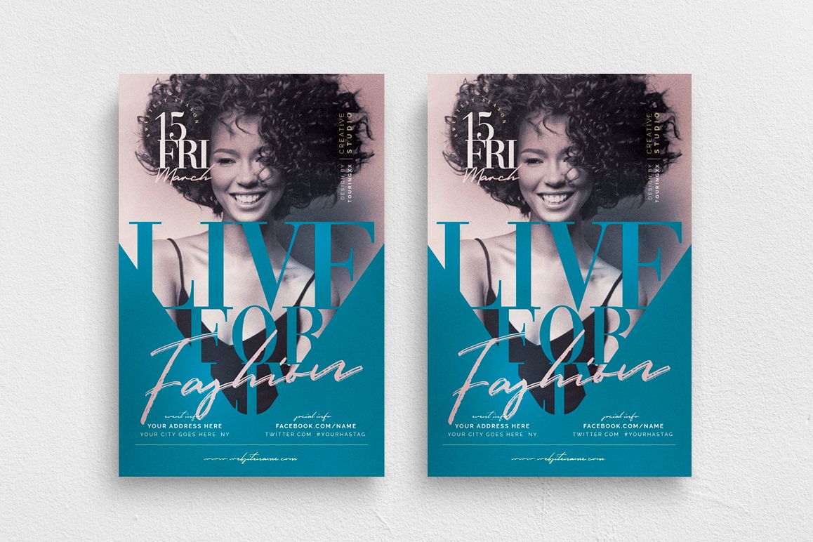 Live For Fashion Flyer Template example image 1