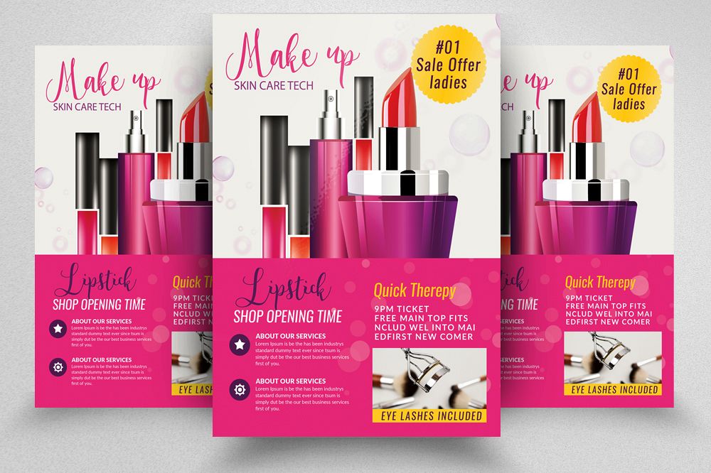 Cosmetic & Skin Care Flyer Template example image 1