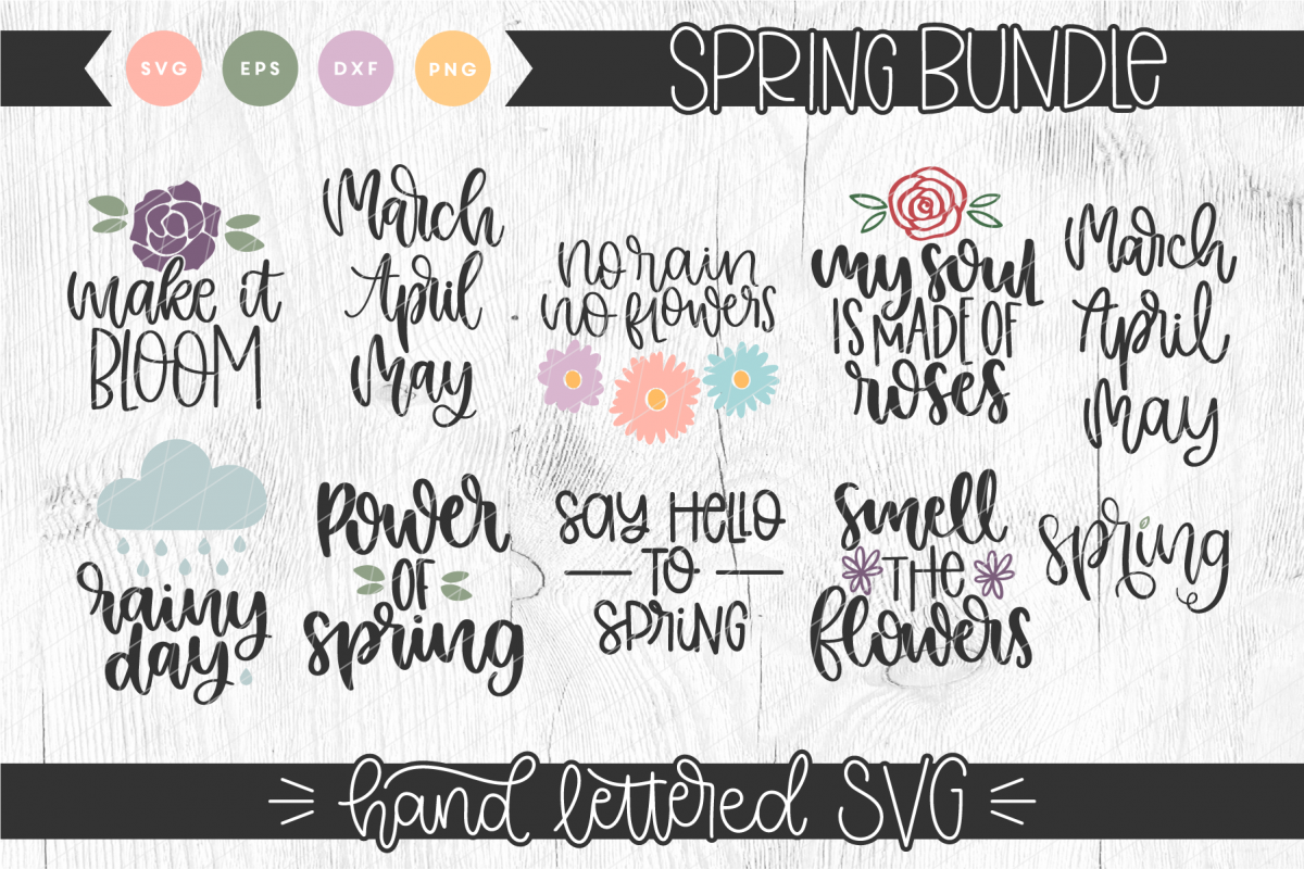 Hand Lettered Spring Bundle example image 1