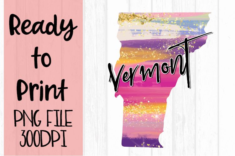 Vermont Painted States Ready to Print example image 1