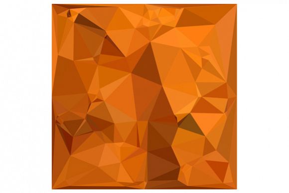 Dark Orange Carrot Abstract Low Polygon Background example image 1