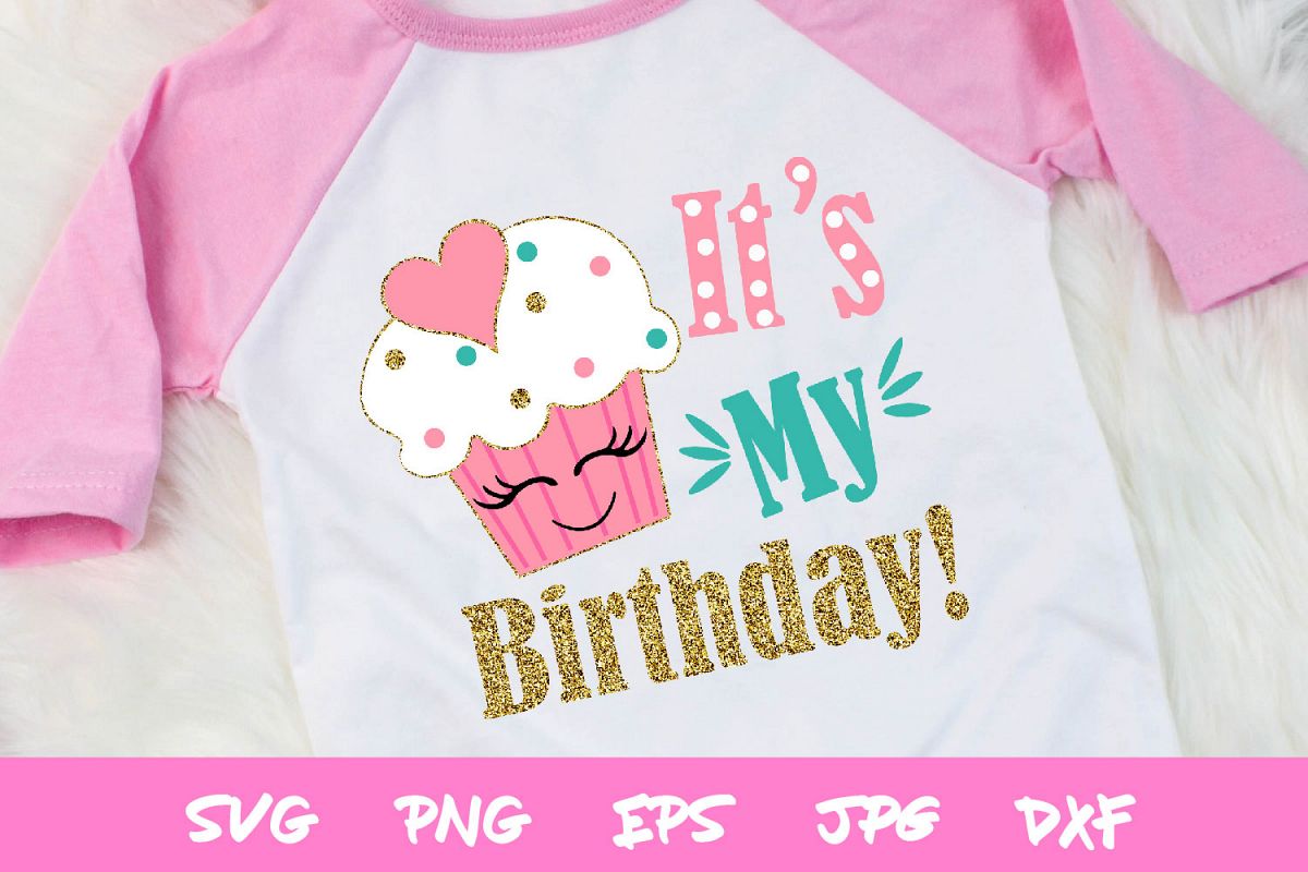 Birthday SVG, girls birthday cut file, silhouette, cricut example image 1