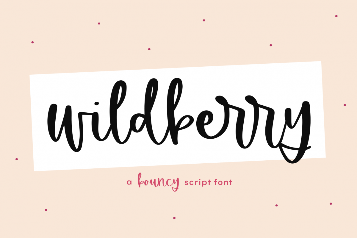 Wildberry - A Bouncy Handwritten Script Font example image 1