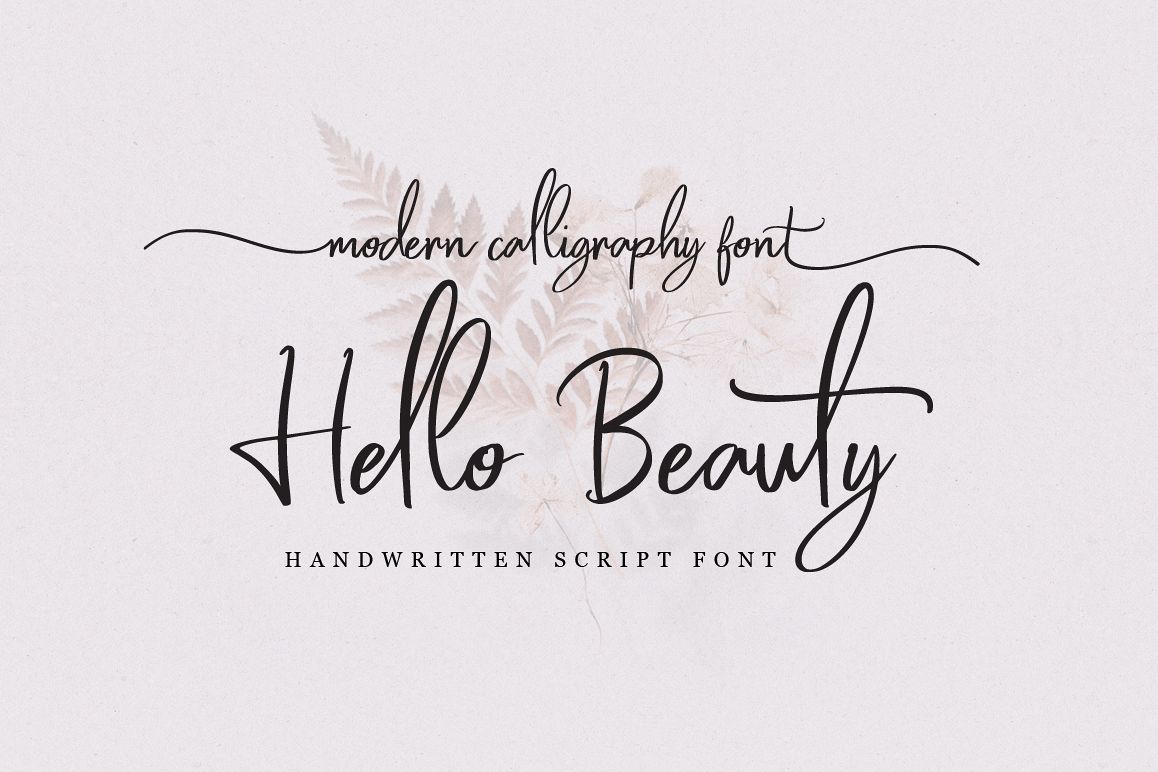 Hello Beauty - Handwritten Font example image 1