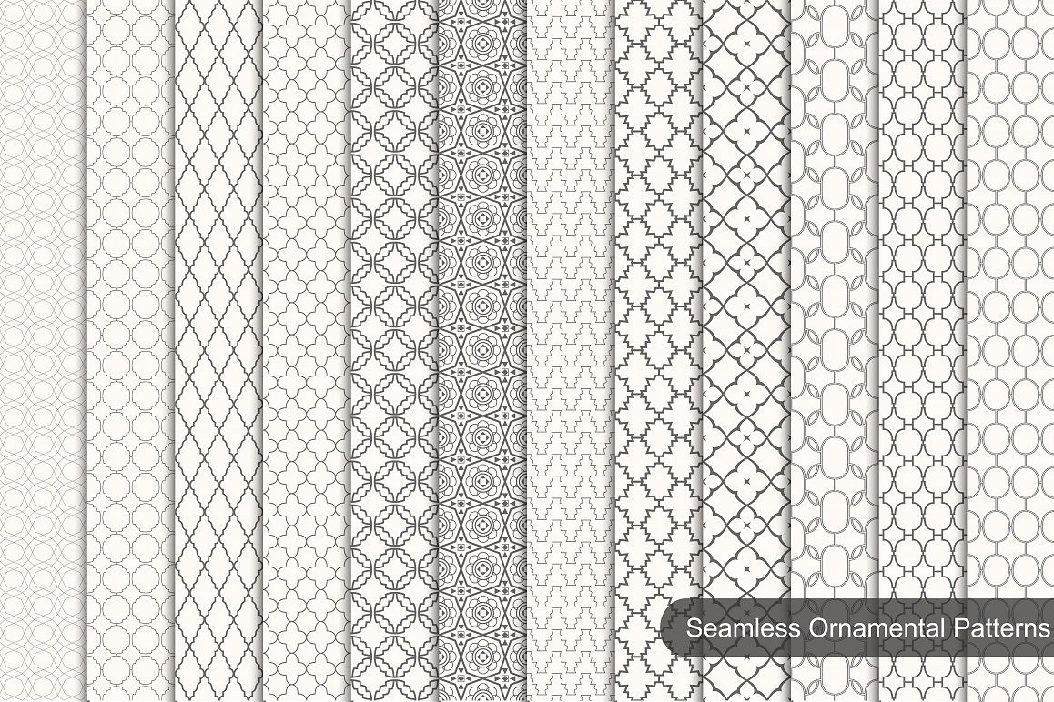 Collection of ornamental patterns. example image 1