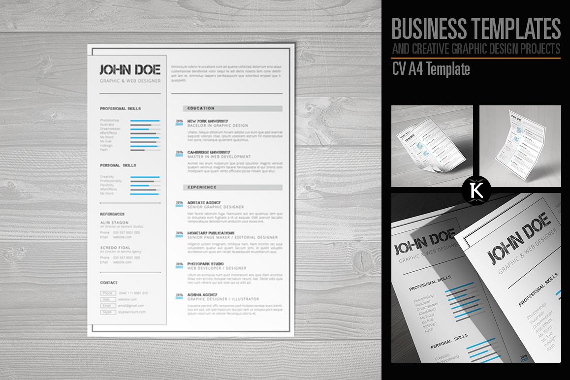 CV A4 Template example image 1