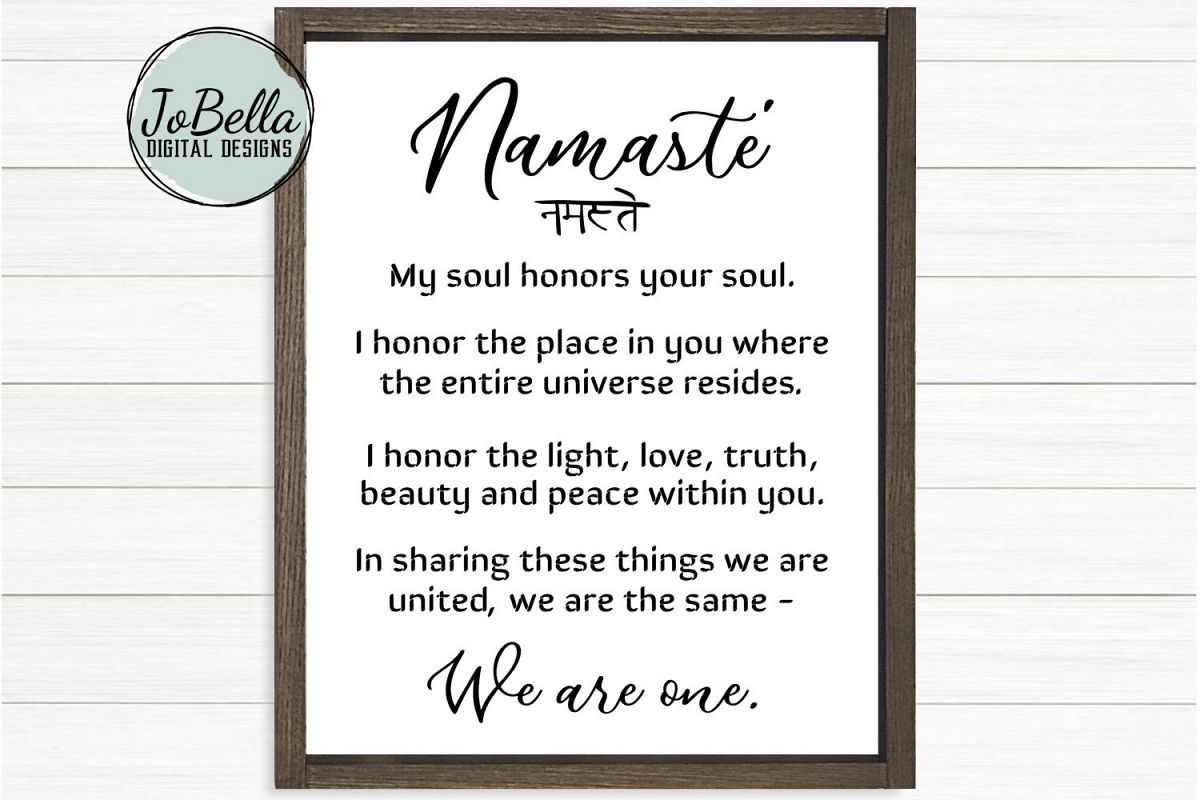 Namaste Definition SVG, Sublimation PNG & Printable example image 1