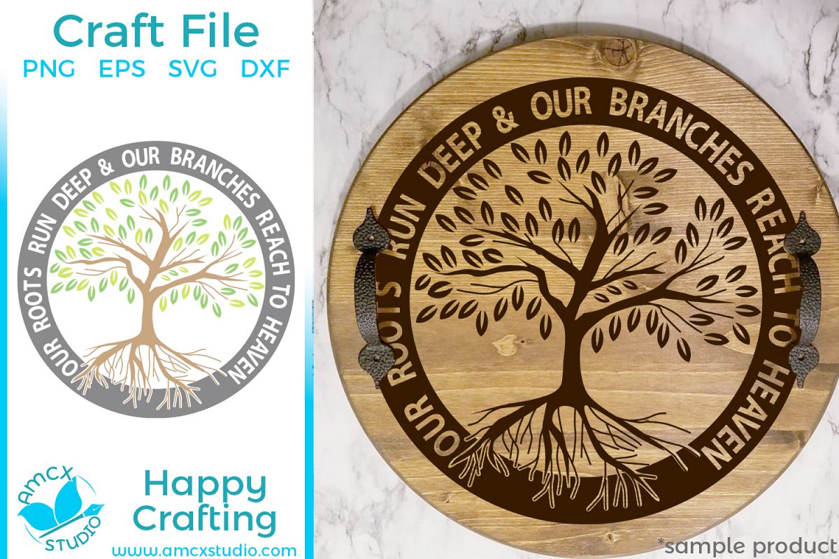 Our Roots Run Deeps, Family Tree - Die Cut SVG Craft File example image 1