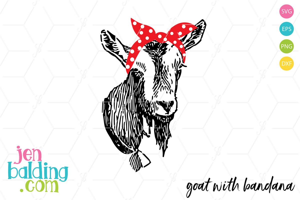 Goat With Bandana SVG example image 1