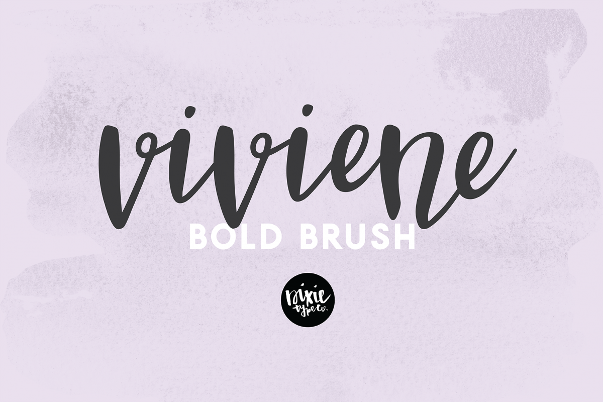 VIVIENE BOLD BRUSH Script .OTF Font example image 1