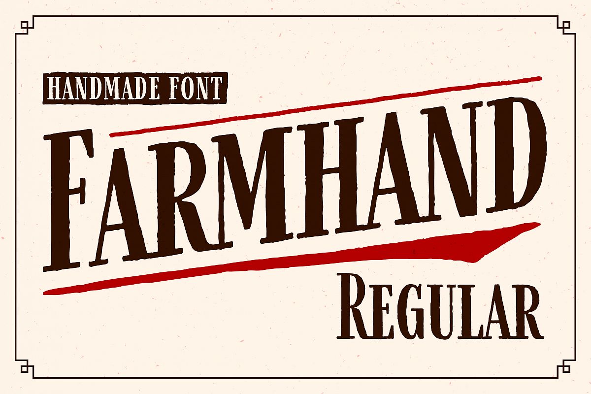 Farmhand Regular Font example image 1
