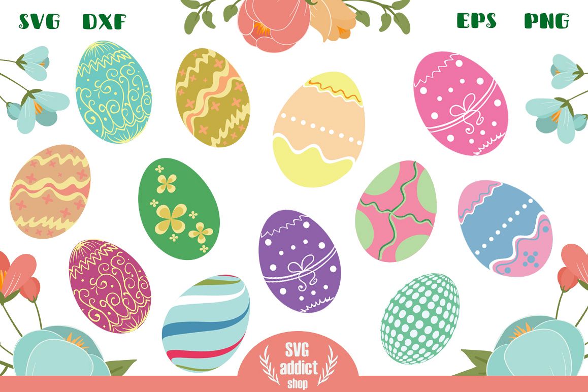 12 Easter Eggs Cut Files Vol 02 example image 1