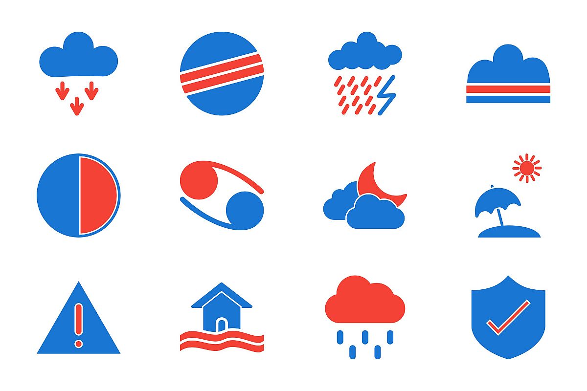 Set Of Weather And Season Icons example image 1