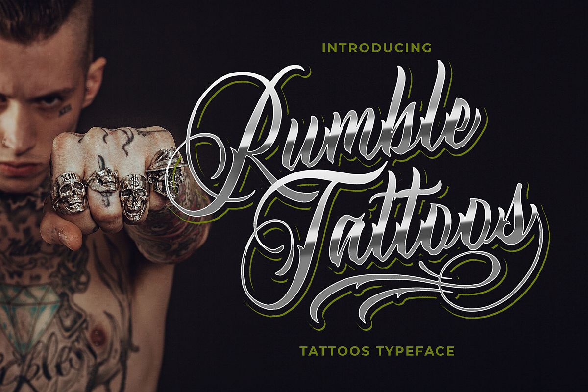 Rumble Tattoos - Tattoos Typeface example image 1