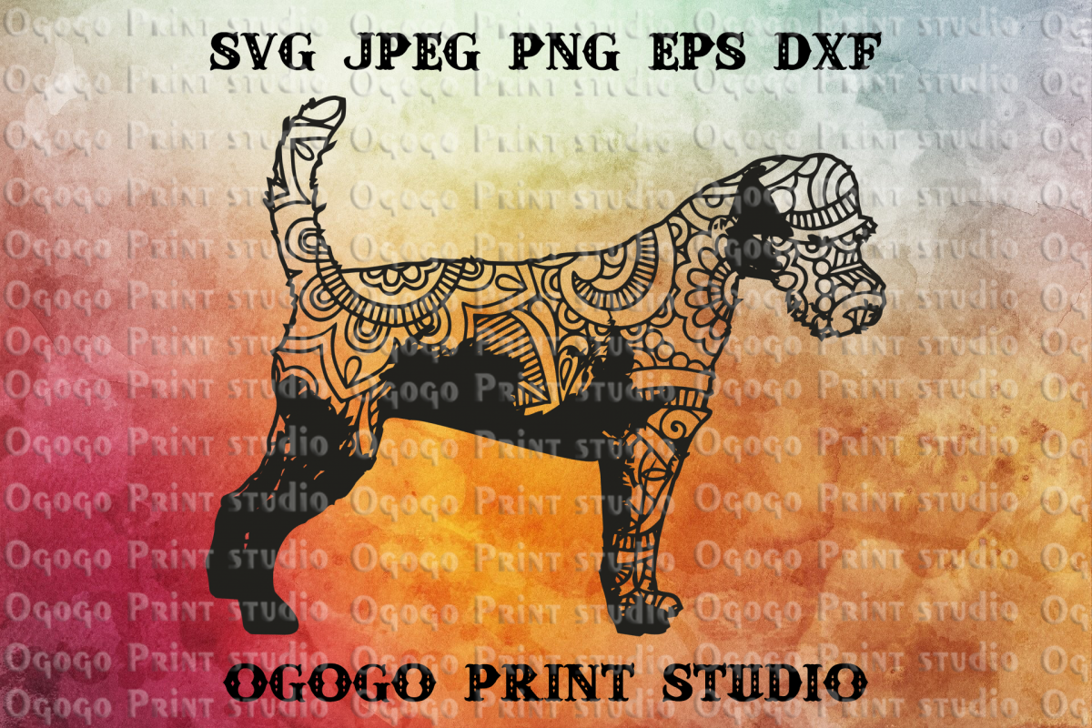 Terrier svg, Mandala SVG, Zentangle svg, Pet love svg, Dog example image 1