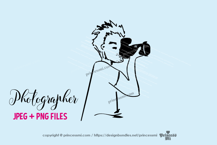 photographer clipart - men holding camera example image 1