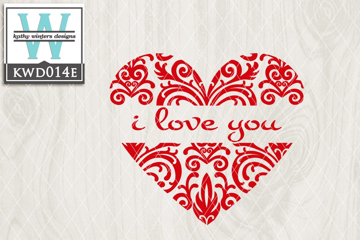Valentines Cutting File KWD014e example image 1