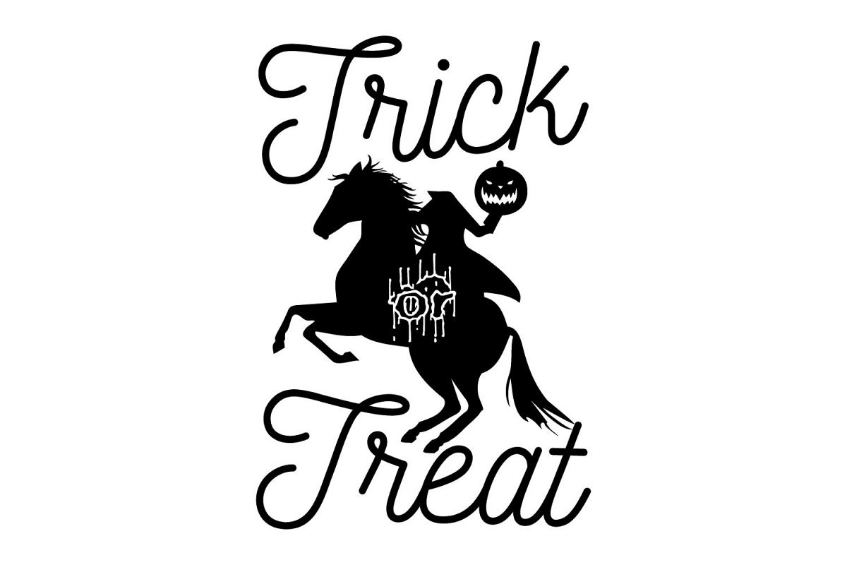 Headless Horseman Trick or Treat svg example image 1