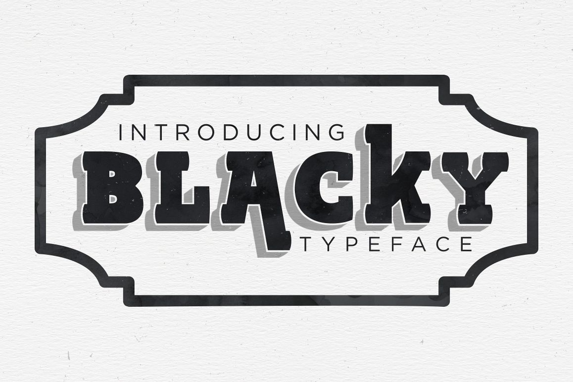 BLACKY Typeface example image 1