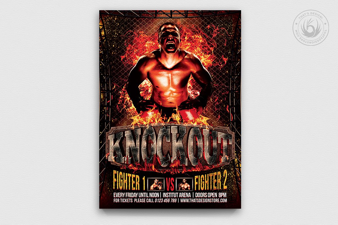 Fight Night Flyer Template V2 example image 1