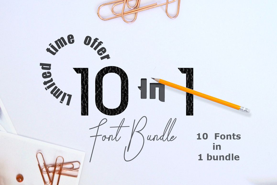 10 in 1 - font bundle example image 1
