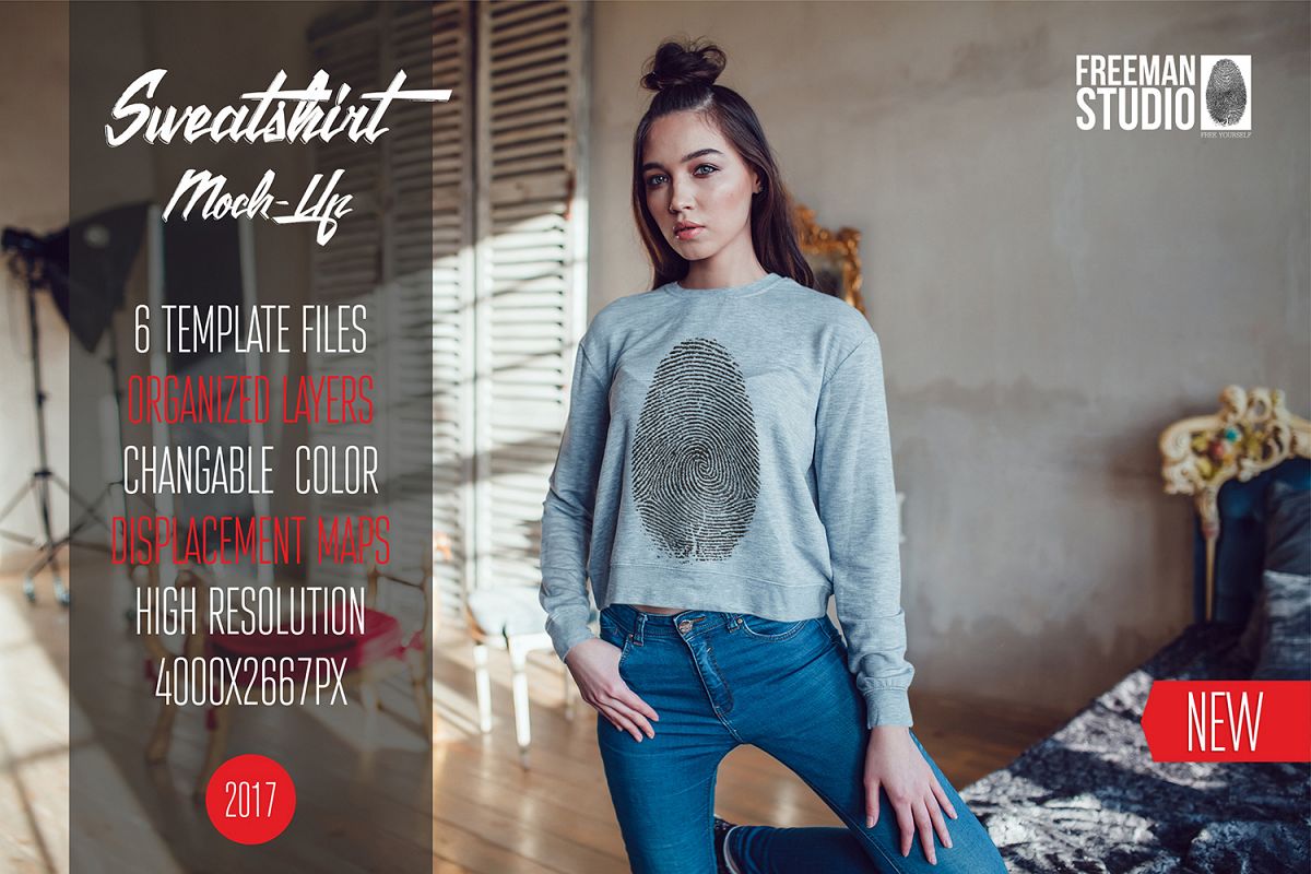 Sweatshirt Mock-Up Vol.4 2017 example image 1
