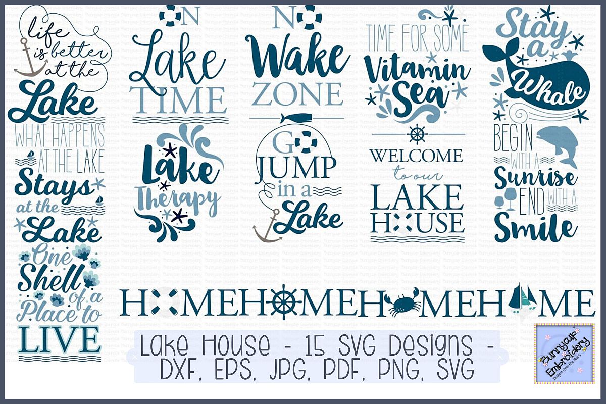 Lake House - 15 SVG, Clipart and Printables example image 1