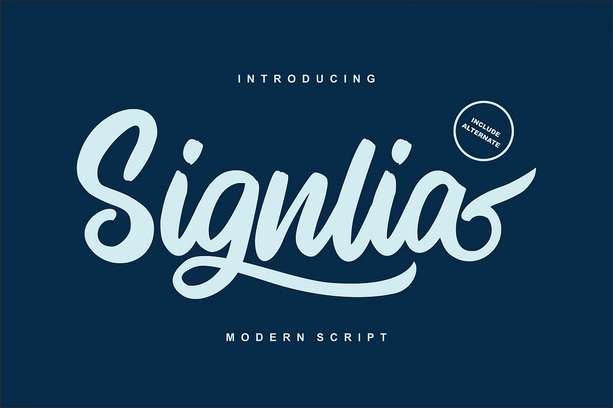 Signlia | Modern Script Font example image 1