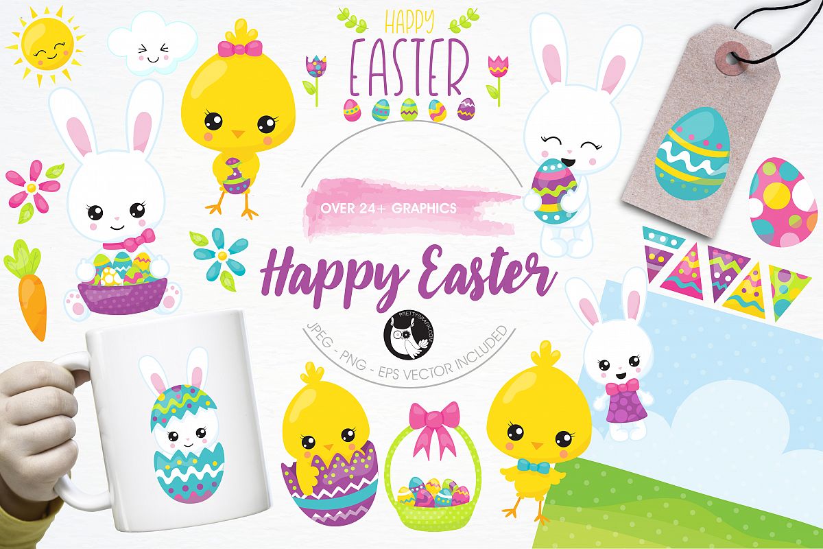 Happy Easter graphics and illustrations example image 1