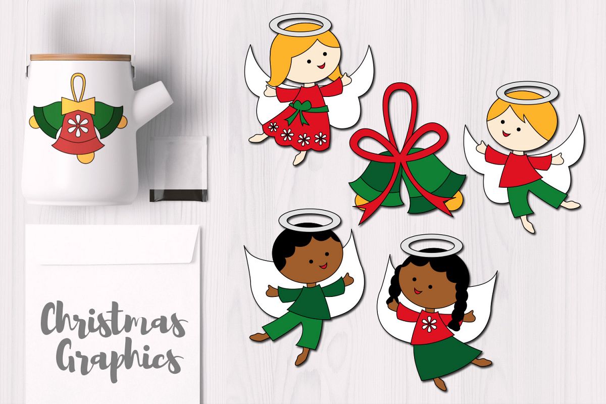 Christmas Flying Angels and Bells example image 1