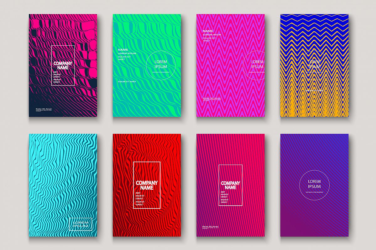 Minimalist modern cover design. Dynamic colorful halftone example image 1