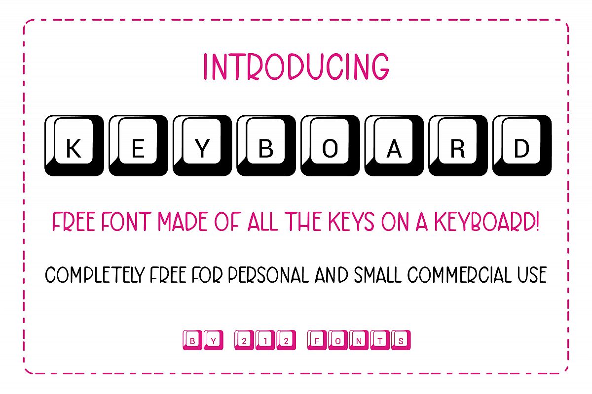212 Keyboard Computer Keys Font example image 1