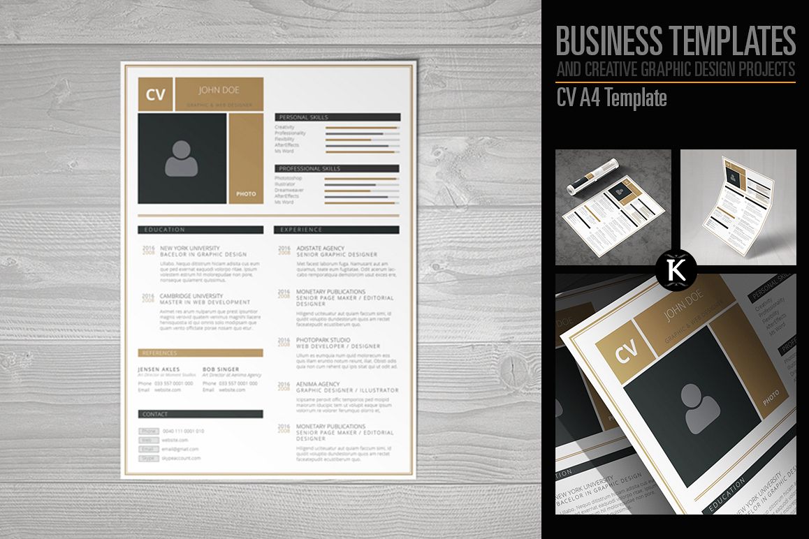 CV A4 Template example image 1