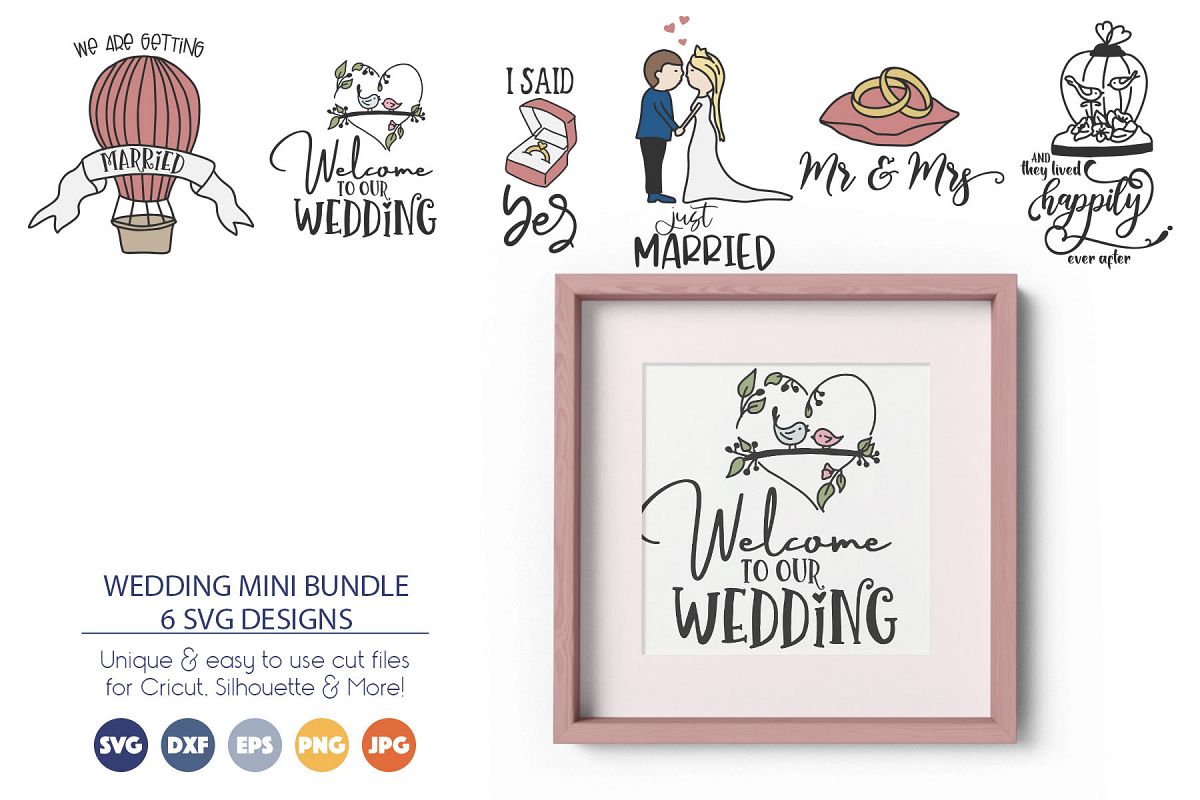 Download Wedding SVG Bundle