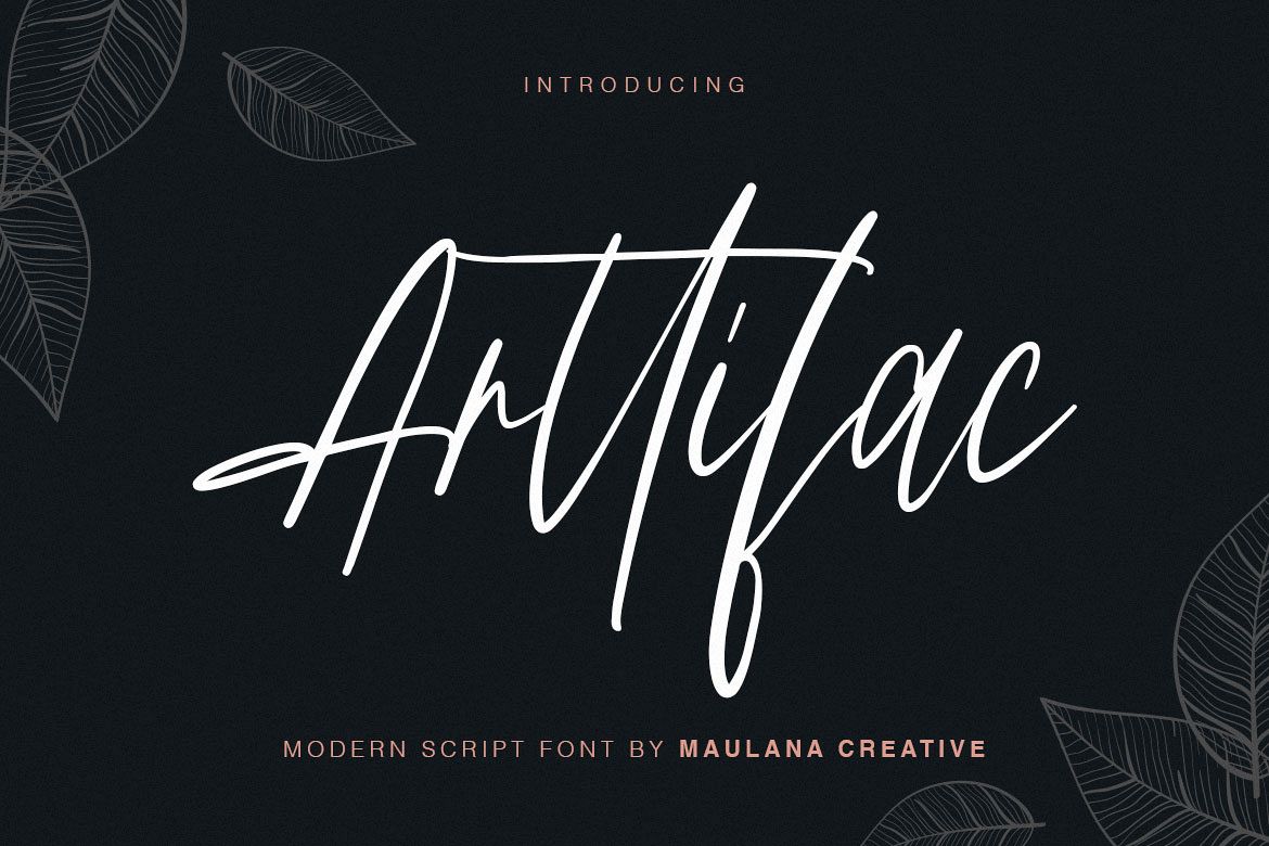 Arttifac - Modern Script Font example image 1