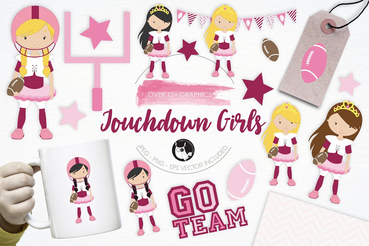 Touchdown Girls graphics and illustrations example image 1