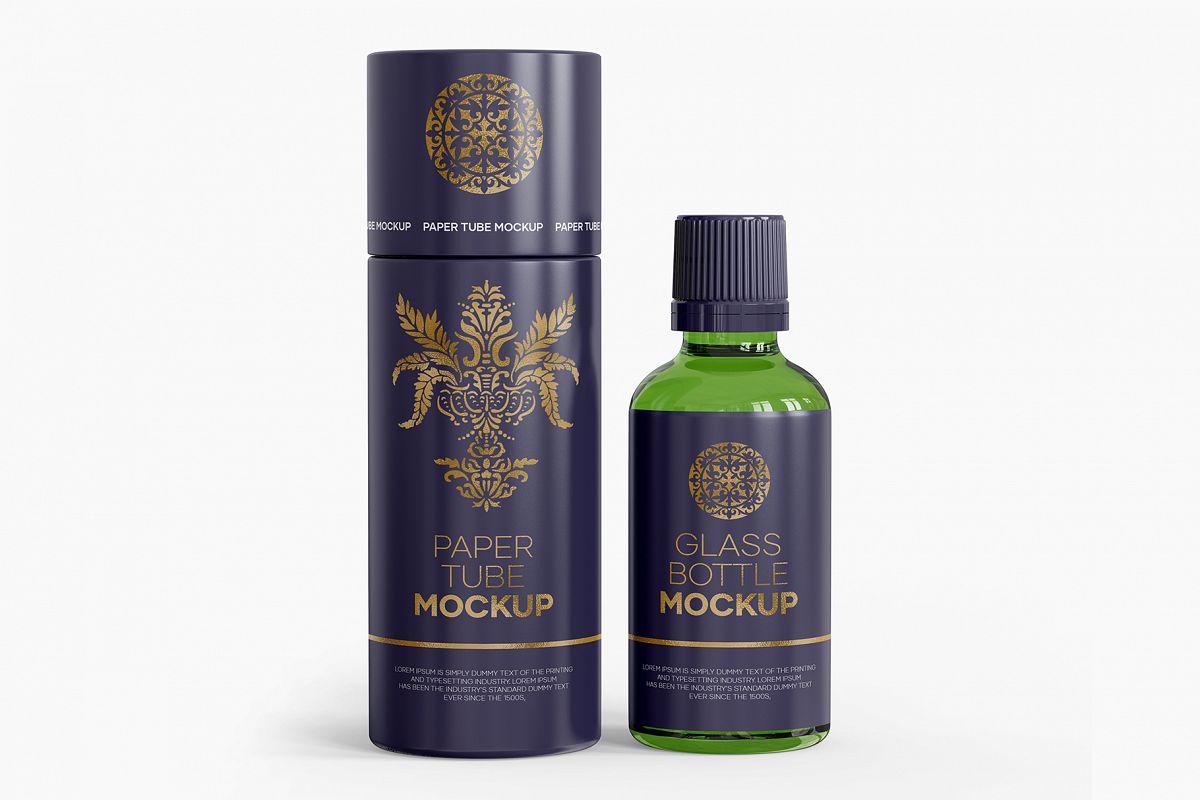 50ml Glass Bottle and Paper Tube example image 1