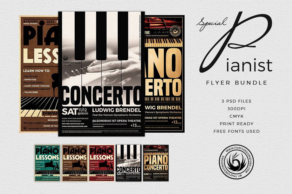Special Pianist Flyer Bundle example image 1