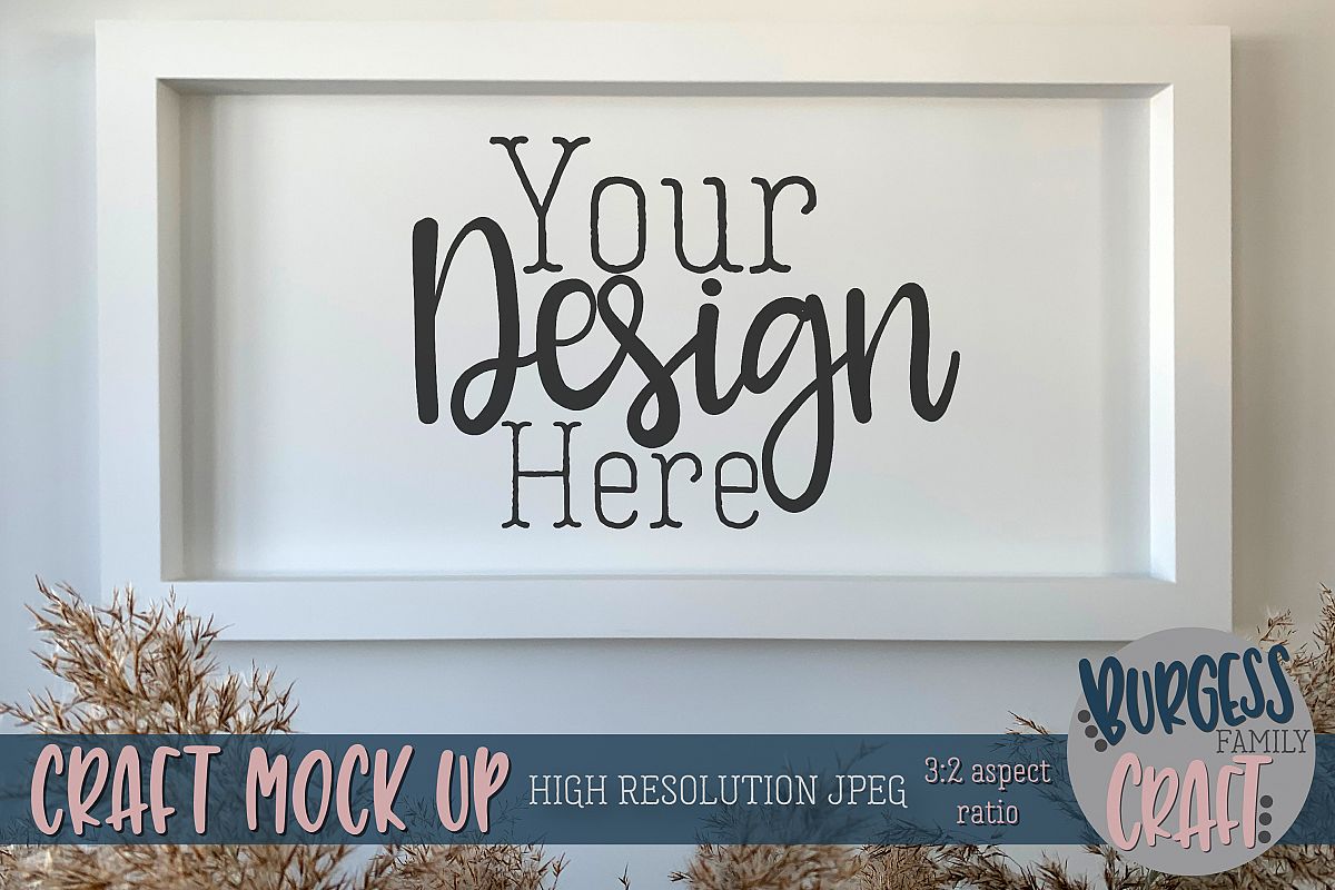 Wall frame Craft mock up |High Res JPEG example image 1