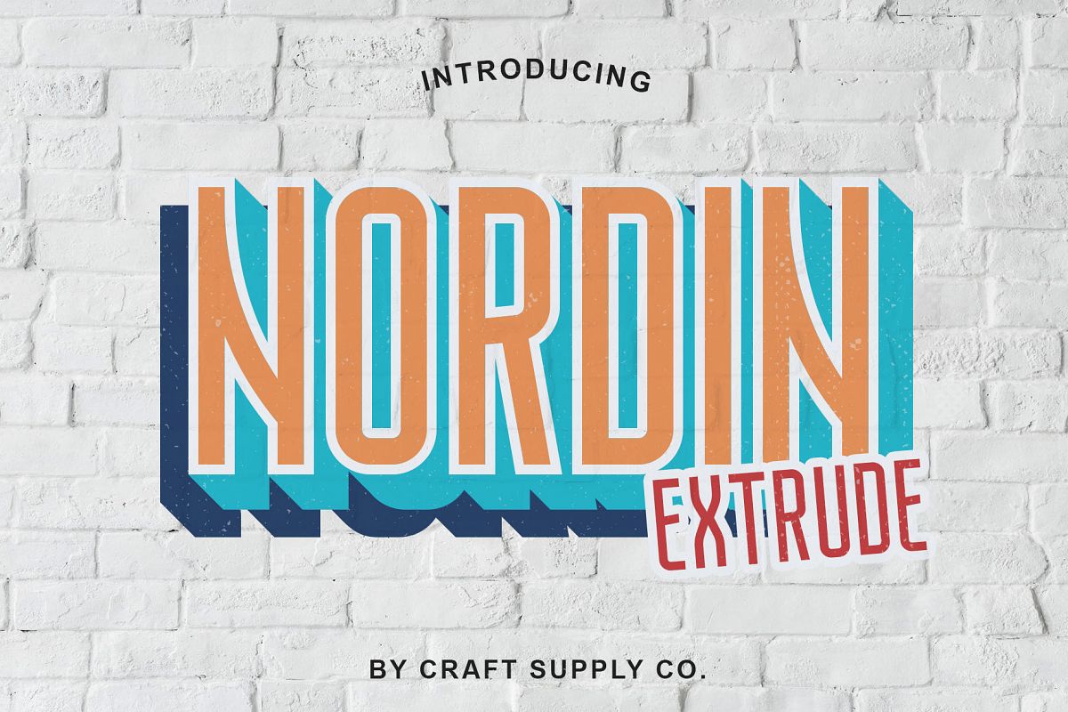 Nordin Extrude Font Family example image 1
