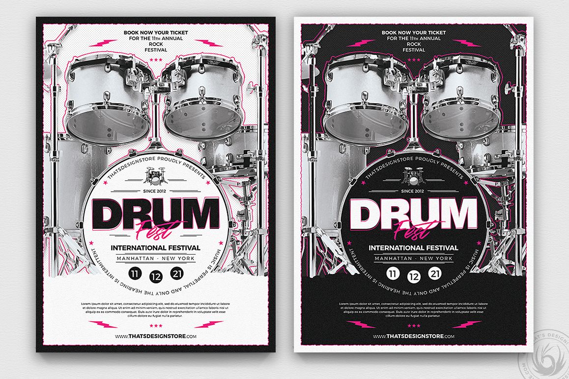 Drum Fest Flyer Template example image 1