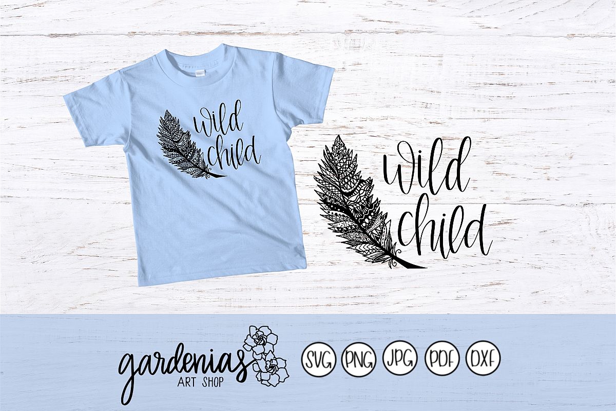 Wild Child Zentangle Feather example image 1
