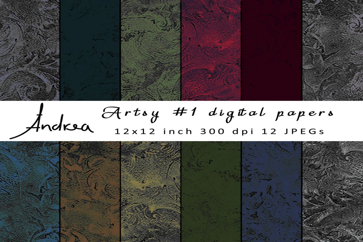 Artsy 1 digital papers example image 1