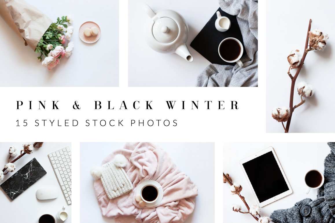 Pink & Black Styled Stock Bundle example image 1
