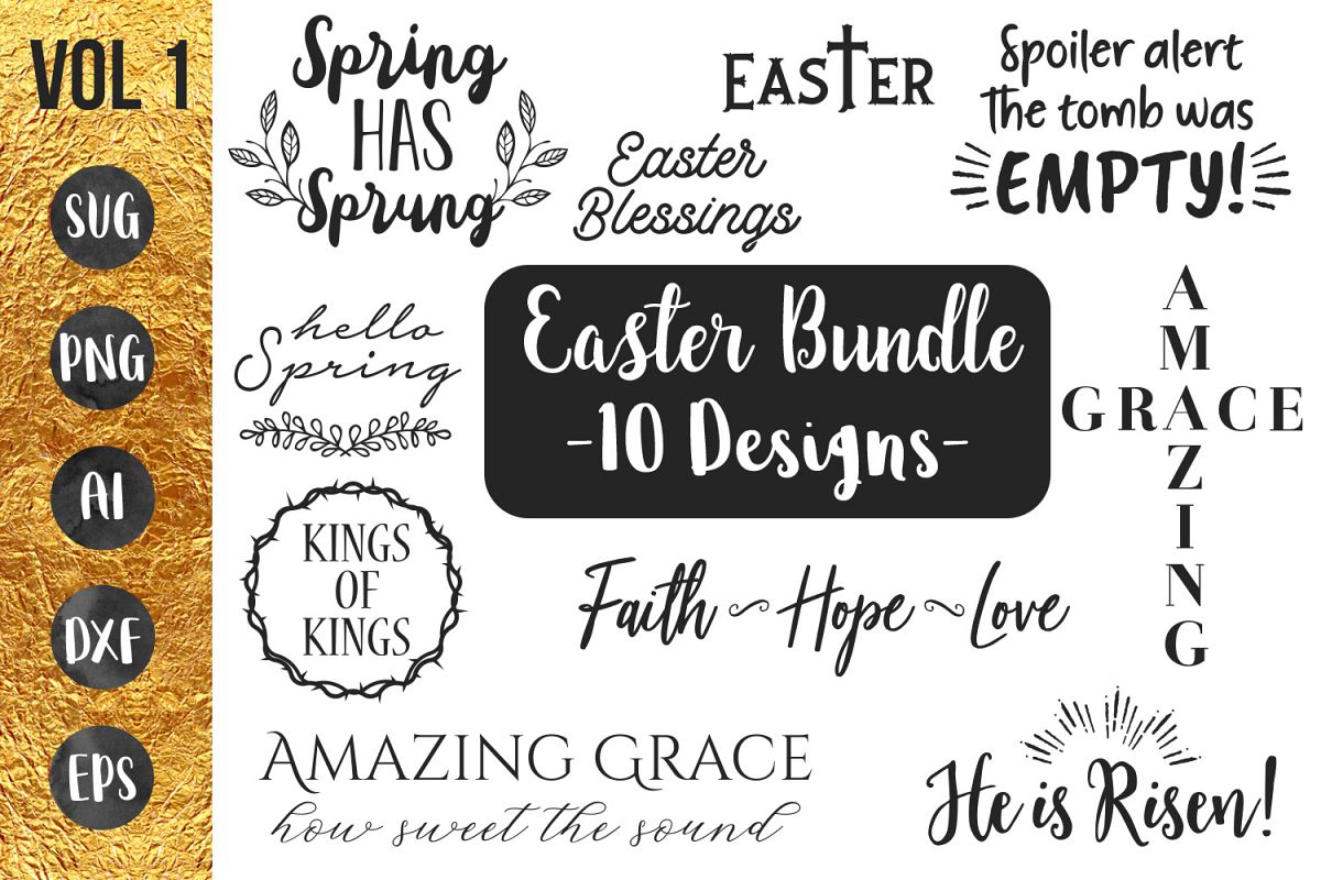 Easter - Spring - Bundle - SVG PNG EPS example image 1