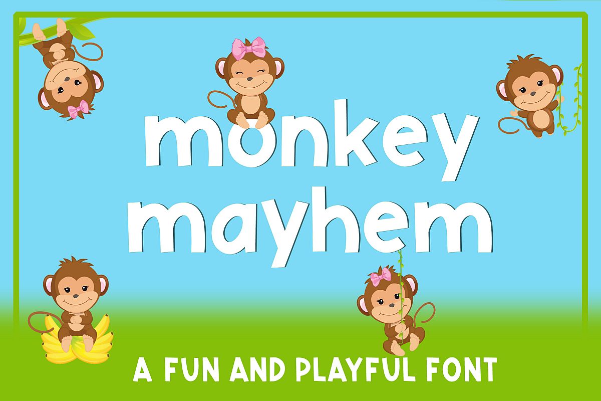 Monkey Mayhem - A fun and playful font example image 1