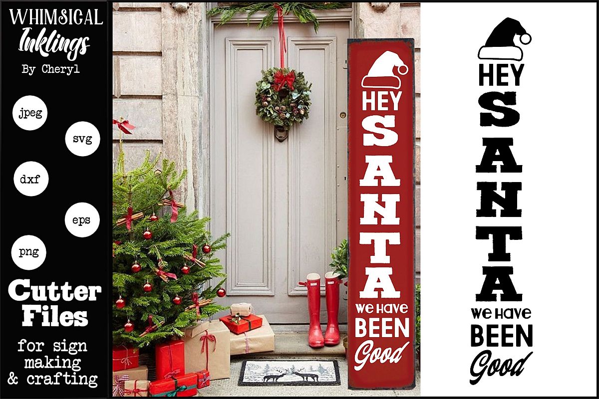 Hey Santa-Vertical Christmas SVG example image 1
